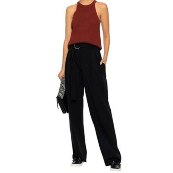 Theory Waxson Prosecco Ribbed Knit Sweater Tank | Burnt Paprika | Medium - Picture 9 of 14